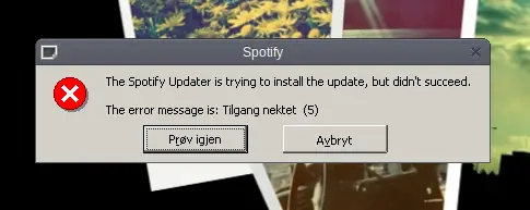 Spotify unable to update access denied - Techyv.com